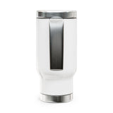 Patriotic Stainless Steel Travel Mug, Home of the Brave Coffee Cup, American Flag Gift, Veteran Gift, USA Travel Tumbler, Military Gift