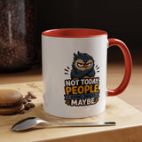 Not Today People Mug, Funny Owl Coffee Cup, Introvert Humor Gift for Coworker, Funny Snack Lover Present, Sarcastic Office Drinkware