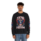 1776 Wings of Freedom Sweatshirt, Patriotic Eagle Pullover, American Flag Crewneck, USA 250th Anniversary Gift, Fourth of July Top