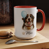 Personalized Dog Portrait Mug, Custom Pet Name Coffee Mug, Dog Lover Gift for Pet Parents, Memorial or Birthday Dog Mug