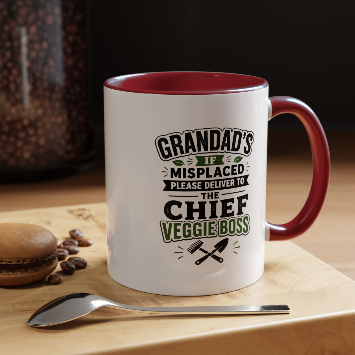 Funny Granddad Gardening Mug, Misplaced Veggie Boss Coffee Cup, Gift for Grandpa Gardener, Fathers Day Birthday Present, Garden Humor