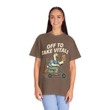 Funny Off To Take Vitals Comfort Colors Shirt, Duck Healthcare Worker Tee, Medical Humor Graphic T Shirt, Clinic Staff Gift