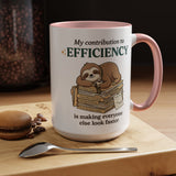 Funny Sloth Office Mug, Productivity Humor Coffee Mug, Lazy Coworker Gift, Work From Home Mug, Sarcastic Employee Coffee Cup