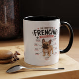 Anatomy of a Frenchie Coffee Mug, Funny French Bulldog Lover Gift, Cute Dog Mom Dad Anatomy Ceramic Tea Cup with Black Handle