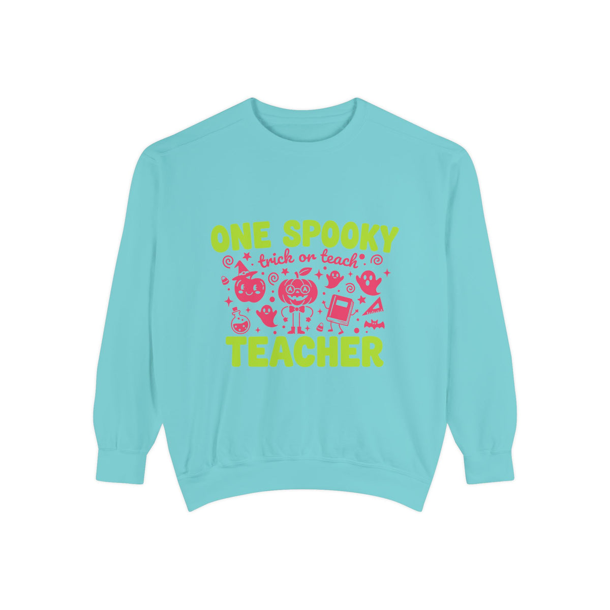One Spooky Teacher Sweatshirt, Trick or Teach Halloween Crewneck, Cute Educator Gift, Spooky Classroom Shirt, Cute Fall School Outfit