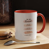 You Are Loved Strong Enough Blessed Coffee Mug, Encouraging Mental Health Gift for Friends, Cute Inspirational Daily Affirmations Tea Cup with Pink Handle