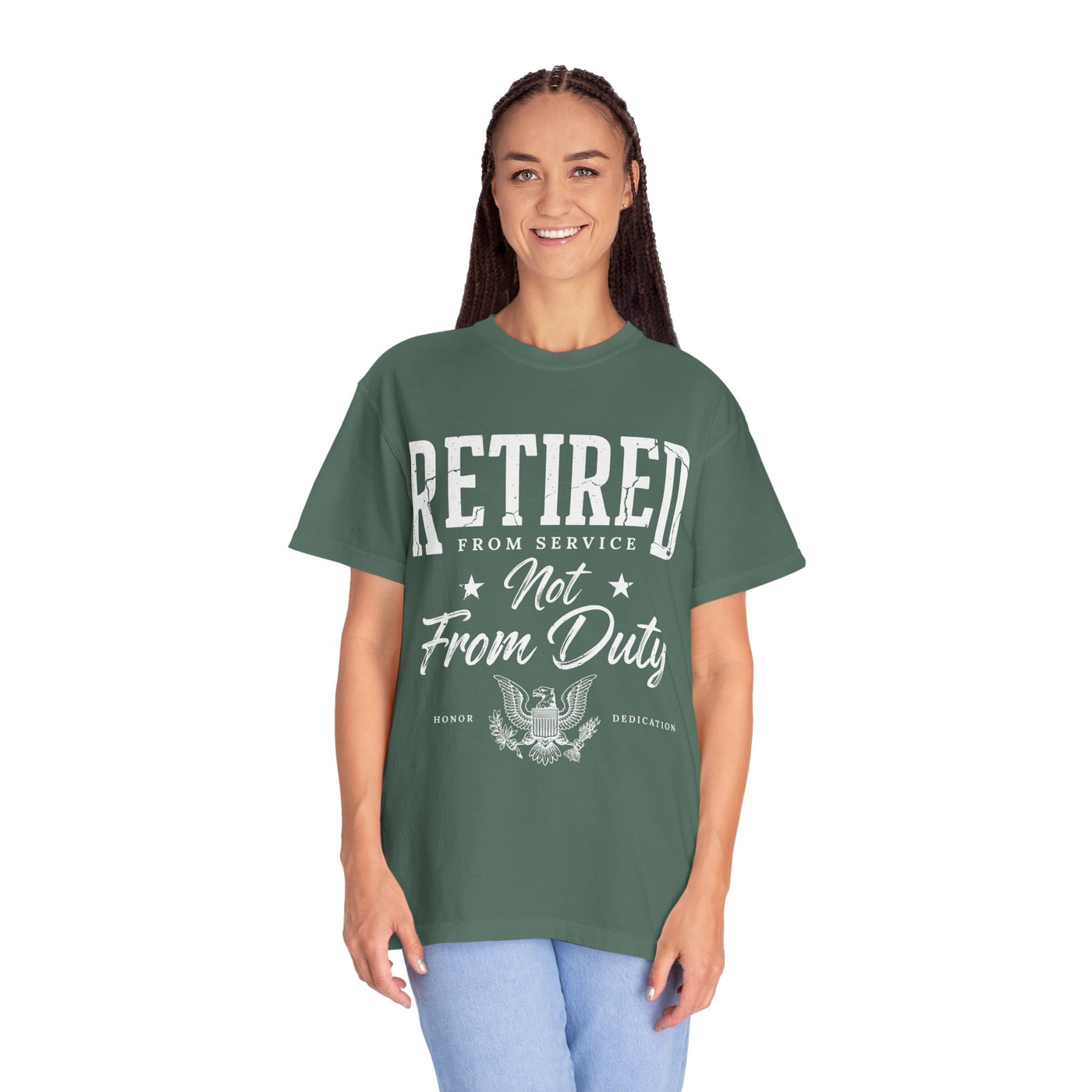 Retired From Service Not From Duty Shirt, Military Retirement T-Shirt, Veteran Gift for Men or Women, Patriotic Eagle Veterans Day Tee