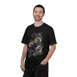 Traditional Panther Graphic Shirt, Floral Tattoo T-Shirt for Men and Women, Old School Big Cat Tee, Alternative Art Gift for Tattoo Fans