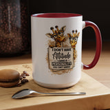 Funny Giraffe Coffee Mug, I Don't Have Attitude I Have A Personality You Can't Handle Mug, Sarcastic Animal Lover Gift