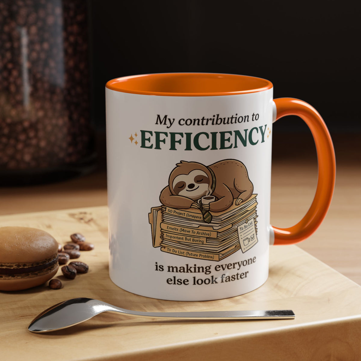 Funny Sloth Office Mug, Productivity Humor Coffee Mug, Lazy Coworker Gift, Work From Home Mug, Sarcastic Employee Coffee Cup