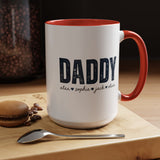 Personalized Daddy Coffee Mug with Kids Names, Custom Dad Mug Gift from Children, Father's Day Coffee Cup, Birthday Gift for Daddy
