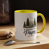 Promoted to Papa Mug, New Grandpa Pregnancy Announcement Gift, Woodland First Time Grandfather Coffee Cup, Baby Reveal Keepsake 2026