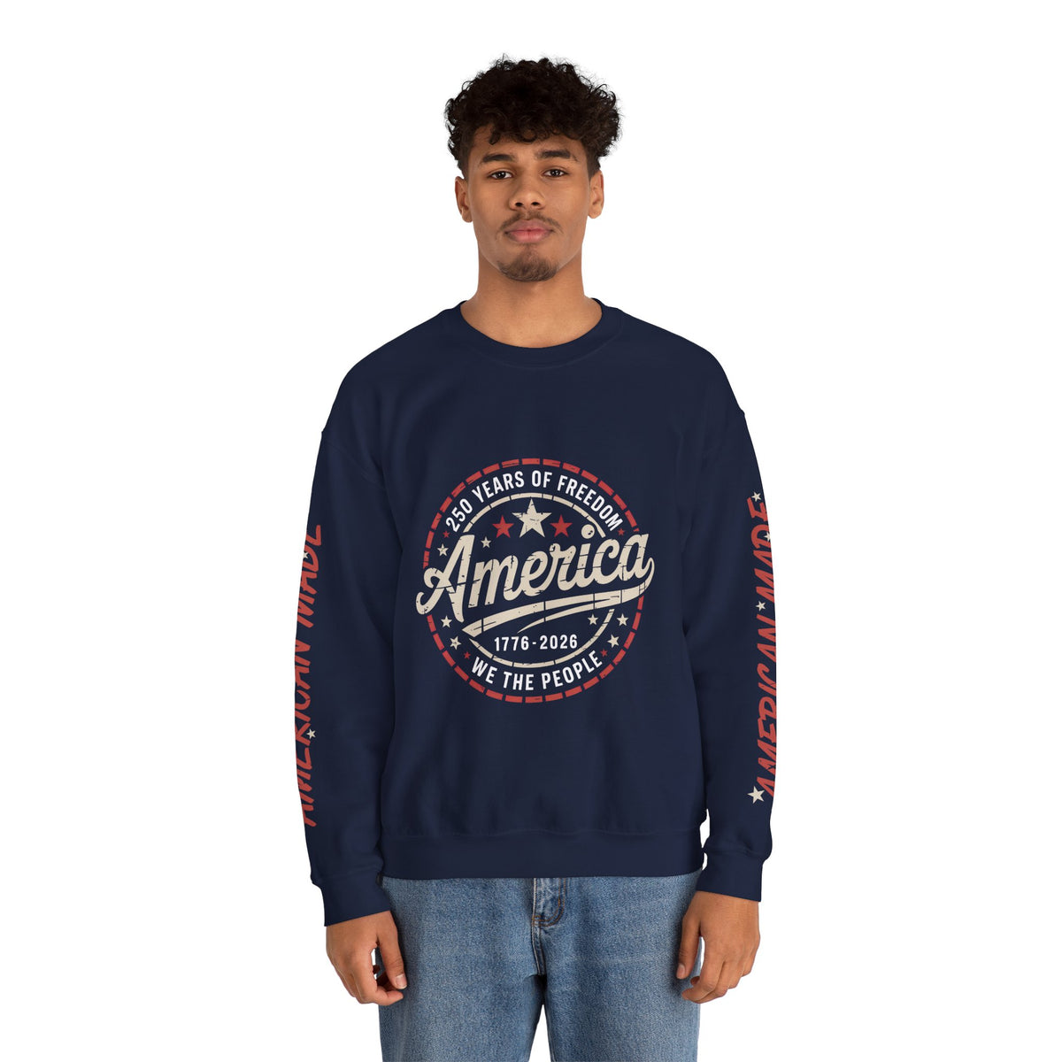 America 250 Sweatshirt, We The People Pullover, 1776 2026 USA Anniversary Top, Patriotic American Heritage Gift, Vintage Americana