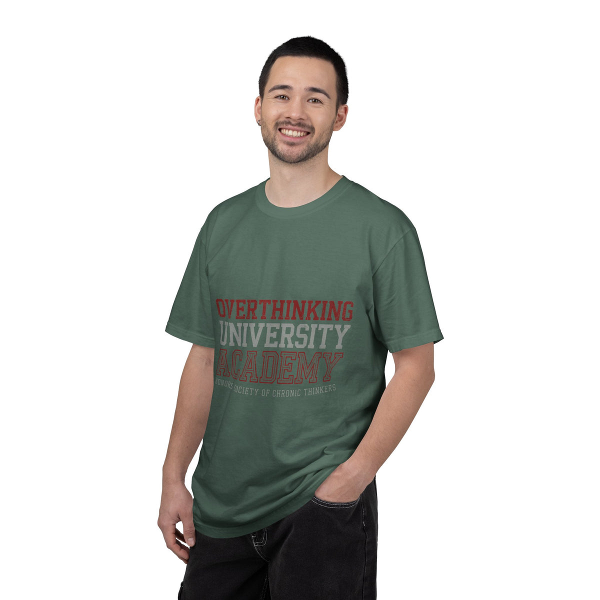 Overthinking University T-Shirt, Funny Anxiety Graphic Tee, Chronic Thinker Gift, College Student Shirt, Sarcastic College Campus Outfit