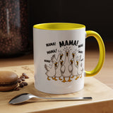 Funny Loud Ducks Mama Coffee Mug, Cute Mother's Day Gift from Kids, Sarcastic Chaos Mom Ceramic Tea Cup with Black Handle