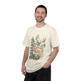 Woodland Deer Shirt, Rustic Stag and Mountain Graphic, Gift for Wildlife Lovers and Hikers, Forest Inspired Cabin Weekend Clothing