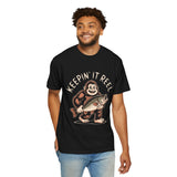 Funny Sasquatch Fishing Comfort Colors Shirt, Keepin It Reel Bigfoot Angler Tee, Fisherman Gift Shirt, Lake Life Outdoor Graphic Tee