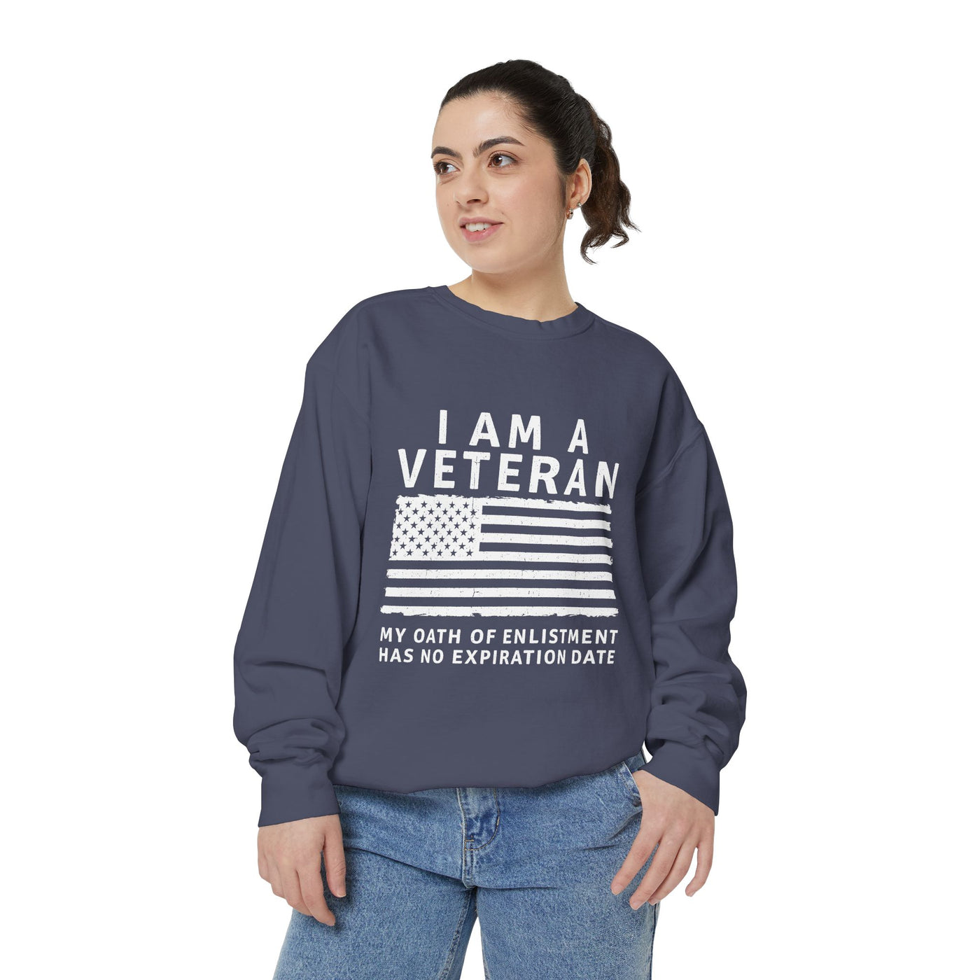 I Am a Veteran Sweatshirt, My Oath Has No Expiration Date Crewneck, Patriotic Military Gift, Veterans Day Pullover for Retired Soldier