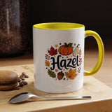 Personalized Fall Name Mug, Custom Hazel Pumpkin Coffee Cup, Autumn Birthday Gift for Her, Thanksgiving Keepsake, Cozy Seasonal Present