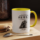 Full Armor of God Coffee Mug with Name, Personalized Christian Knight Gift for Men, Inspirational Scripture Ceramic Tea Cup, Religious Faith Present