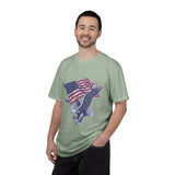 Bald Eagle American Flag Shirt, Retro Patriotic Graphic, Gift for USA Pride Fans, Fourth of July Celebrations and Everyday Clothing