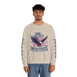 250th Anniversary Sweatshirt, United States Eagle Pullover, USA 1776 2026 Top, Independence Day Gift, Patriotic Americana Clothing