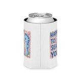 Happy to Sea You Can Cooler, Cute Seahorse Drink Sleeve, Ocean Lover Gift, Beach Party Favor, Summer Coastal Accessory