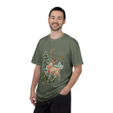 Woodland Deer Shirt, Rustic Stag and Mountain Graphic, Gift for Wildlife Lovers and Hikers, Forest Inspired Cabin Weekend Clothing