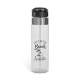 Personalized Beach Water Bottle, Custom Name Vacation Drink Bottle, Tropical Travel Gift, Beach Lover Gift, Cancun Trip Souvenir