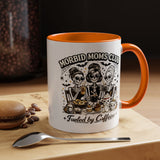 Morbid Moms Club Coffee Mug, Gothic Skeleton Mom Cup, Funny Halloween Gift for Mom Friends, Spooky Mama Birthday or Group Present for Her