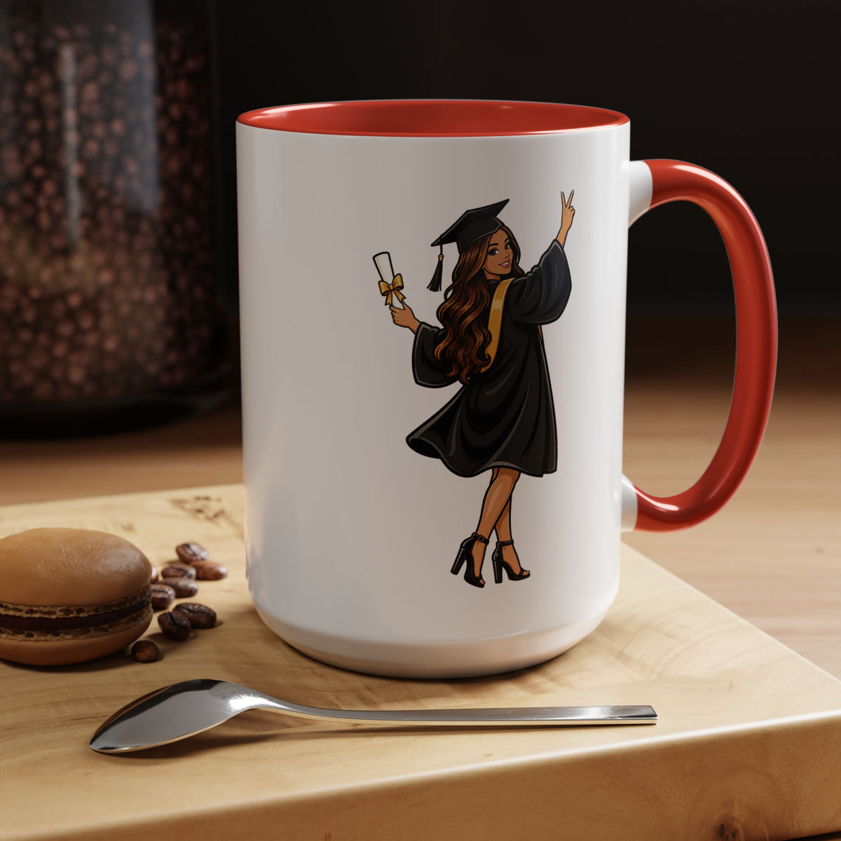 College Graduation Mug for Her, Female Graduate Coffee Cup, Congratulations Gift for Daughter, Sister or Best Friend, Senior Keepsake
