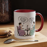 Funny Coffee Lovers Mug, Running on Caffeine and Pure Sarcasm Mug, Vintage Tea Party Coffee Cup, Best Friend Coffee Gift