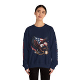 Patriotic Eagle Freedom Sweatshirt, American Flag Crewneck, Broken Chain Military Style Pullover, Fourth of July Gift for Him or Her