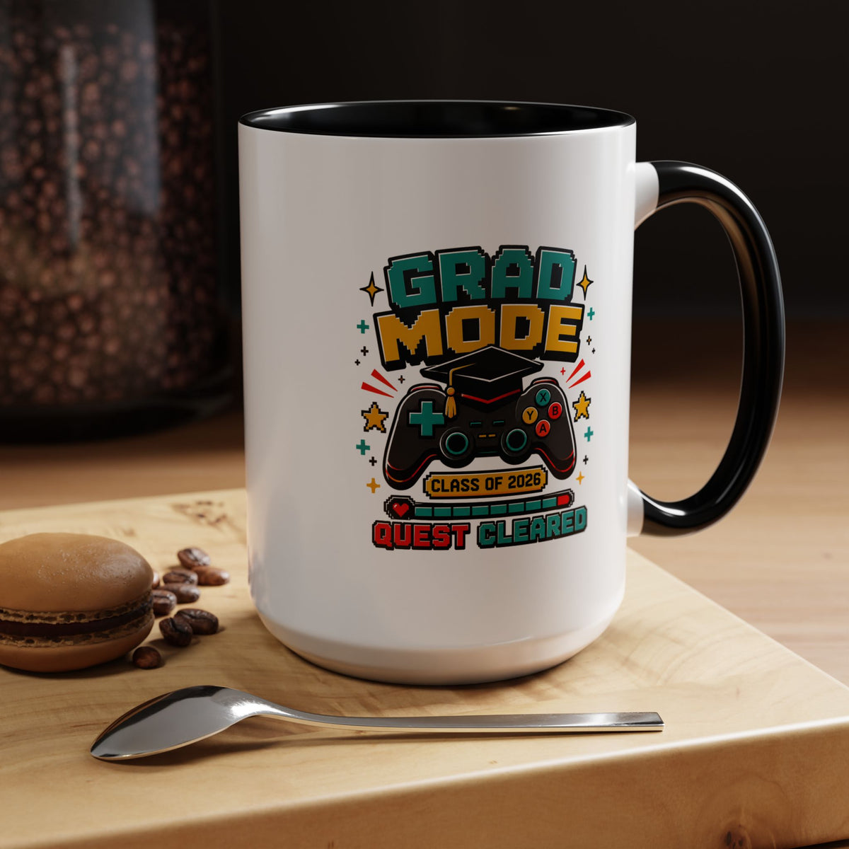 Class of 2026 Gamer Mug, Graduation Coffee Cup, Video Game Gift for Graduate, High School Senior Graduation Present, Grad Mode Quest Cleared