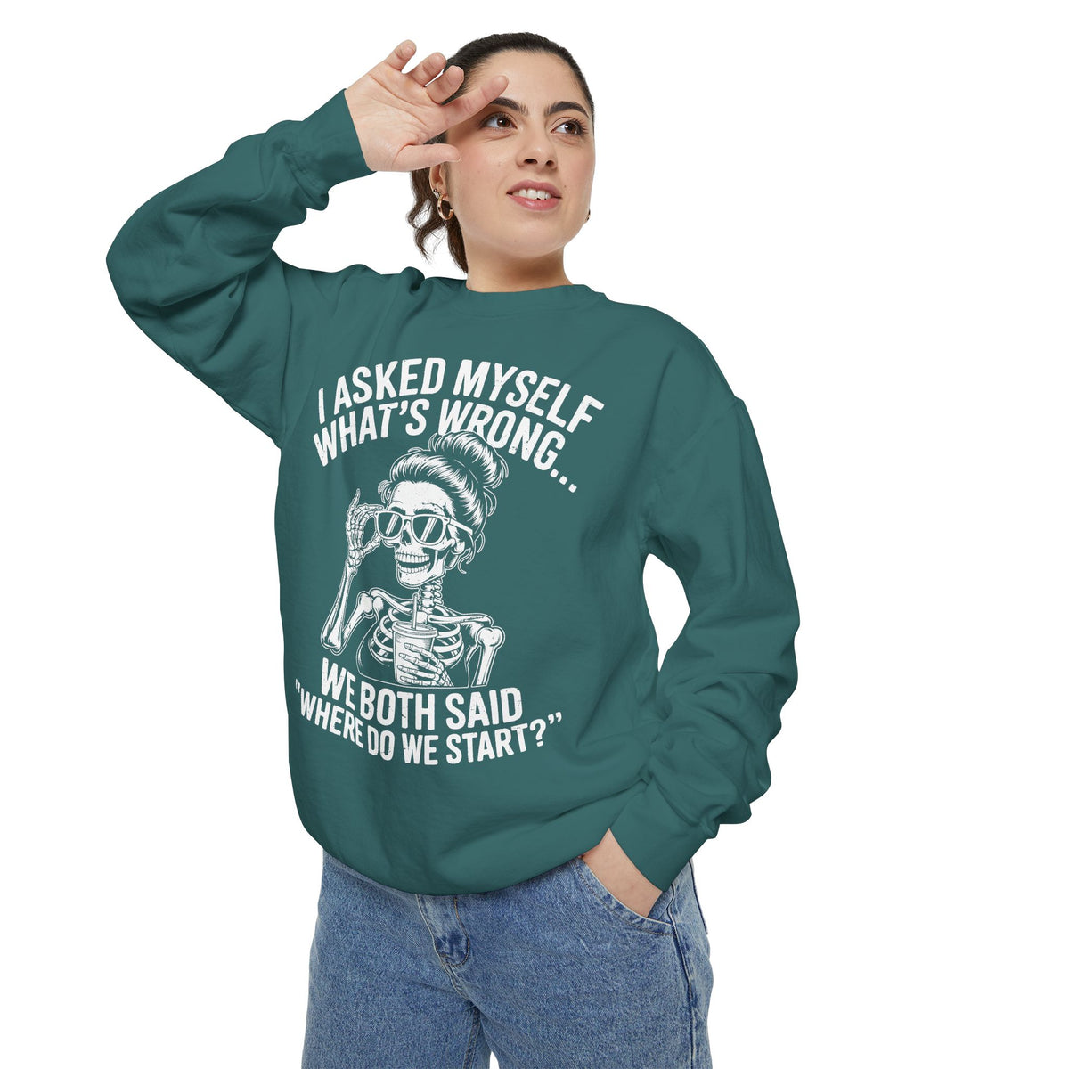 Funny Retro Humor Comfort Colors Sweatshirt, Sarcastic Vintage Graphic Sweatshirt for Women