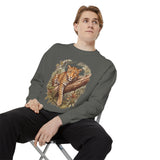 Vintage Leopard Jungle Sweatshirt, Tropical Big Cat Crewneck, Wildlife Nature Lover Gift, Botanical Safari Graphic Cozy Pullover Top