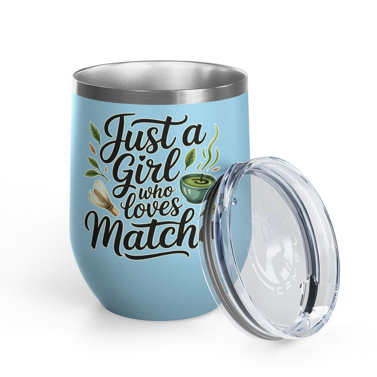 Matcha Lover Wine Tumbler, Just a Girl Who Loves Matcha, Cute Green Tea Tumbler, Matcha Gift for Her, Cafe Lover Gift, Cozy Drinkware