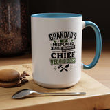 Funny Granddad Gardening Mug, Misplaced Veggie Boss Coffee Cup, Gift for Grandpa Gardener, Fathers Day Birthday Present, Garden Humor