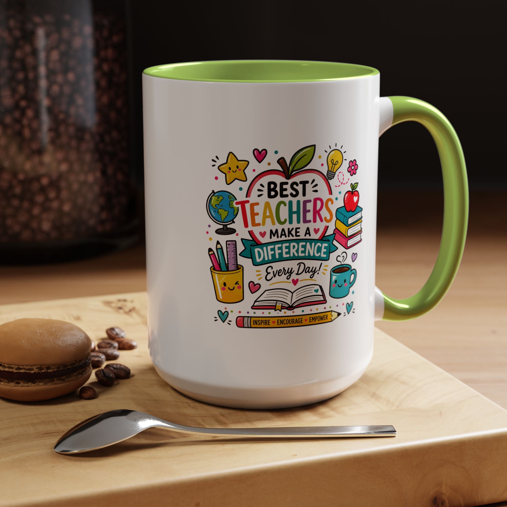Best Teacher Appreciation Mug, Teachers Make a Difference Coffee Cup, Thank You Gift for Educator, End of Year or Christmas Keepsake