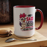 Funny Sass Mug, Sarcastic Chicken Coffee Cup, Ridiculous Things Quote Gift for Coworker, Best Friend Birthday Gift, Sassy Office Humor