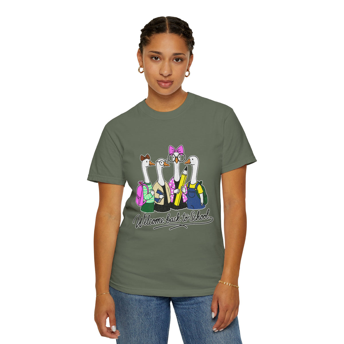 Welcome Back to School Goose T-Shirt, Funny Teacher Graphic Tee, Cute Student Shirt, First Day Classroom Outfit, Educator Gift Idea