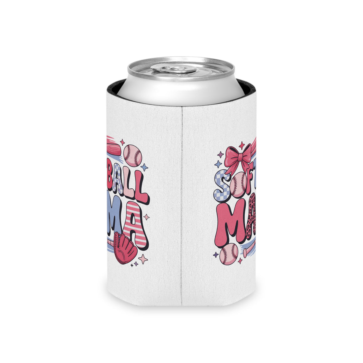 Softball Mom Can Cooler, Personalized Beer Koozie, Softball Mom Gift, Baseball Mom Drink Holder, Sports Mom Gift, Game Day Gift