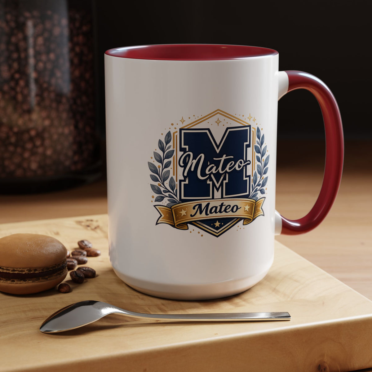 Personalized Initial Name Mug, Custom Monogram Coffee Mug for Men and Boys, Letter Mug with Name, Birthday Gift for Son, Unique Custom Cup