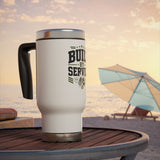 Military Stainless Steel Travel Mug, Service Member Gift, Dog Tag Drinkware, Patriotic Coffee Cup, Veteran Gift, Armed Forces Gift