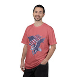 Bald Eagle American Flag Shirt, Retro Patriotic Graphic, Gift for USA Pride Fans, Fourth of July Celebrations and Everyday Clothing