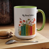 Book Lover Mug, Reading Coffee Mug, Cozy Reader Gift, Bibliophile Cup, Floral Books Mug, Bookworm Gift, Library Lover Present