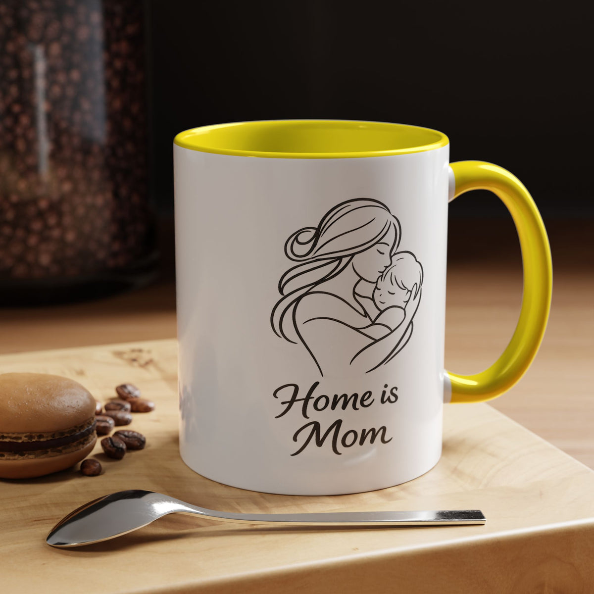 Home Is Mom Coffee Mug, Mother Daughter Gift Mug, Meaningful Mom Mug, Mother's Day Gift, Sentimental Gift for Mom, Mom Keepsake Cup