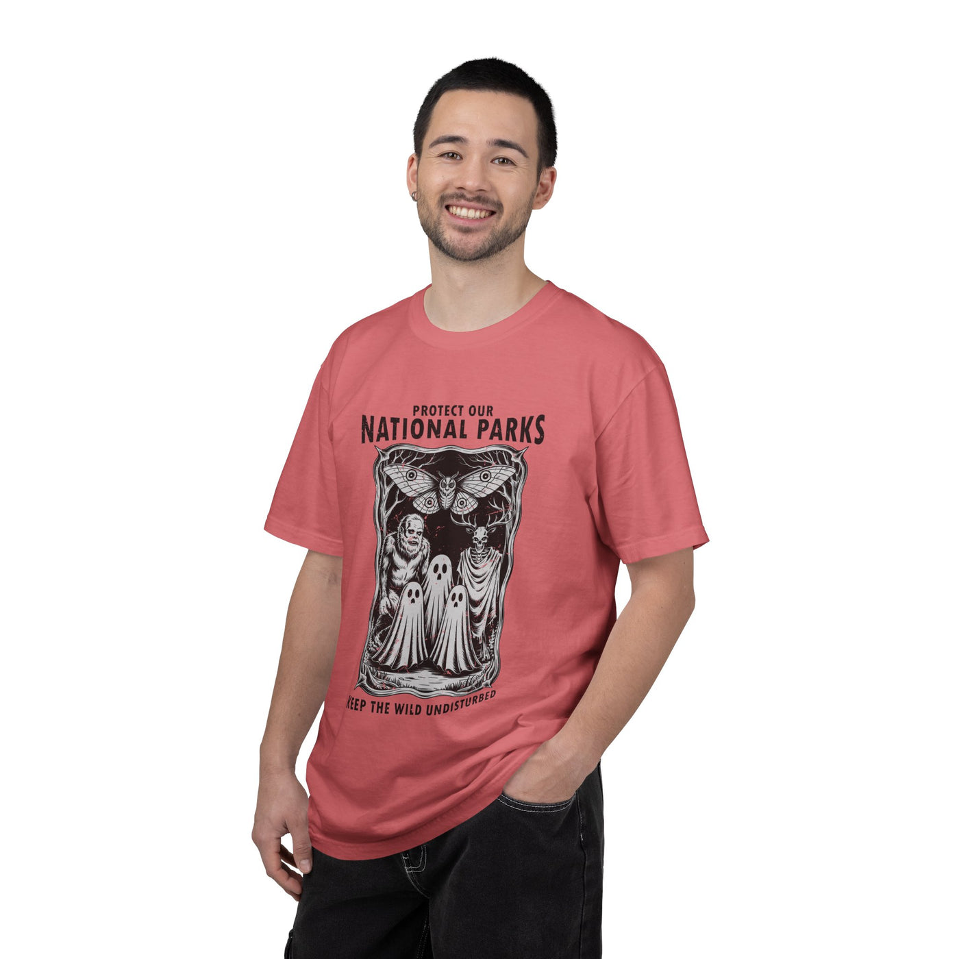 National Parks Gothic Comfort Colors Shirt, Protect Our National Parks Graphic Tee, Cryptid Nature Lover Shirt, Spooky Outdoor Apparel