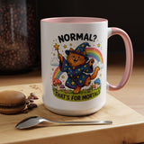 Funny Wizard Cat Mug, Normal That's For Mortals Coffee Mug, Magical Cat Lover Gift, Fantasy Wizard Kitty Mug for Book Lovers
