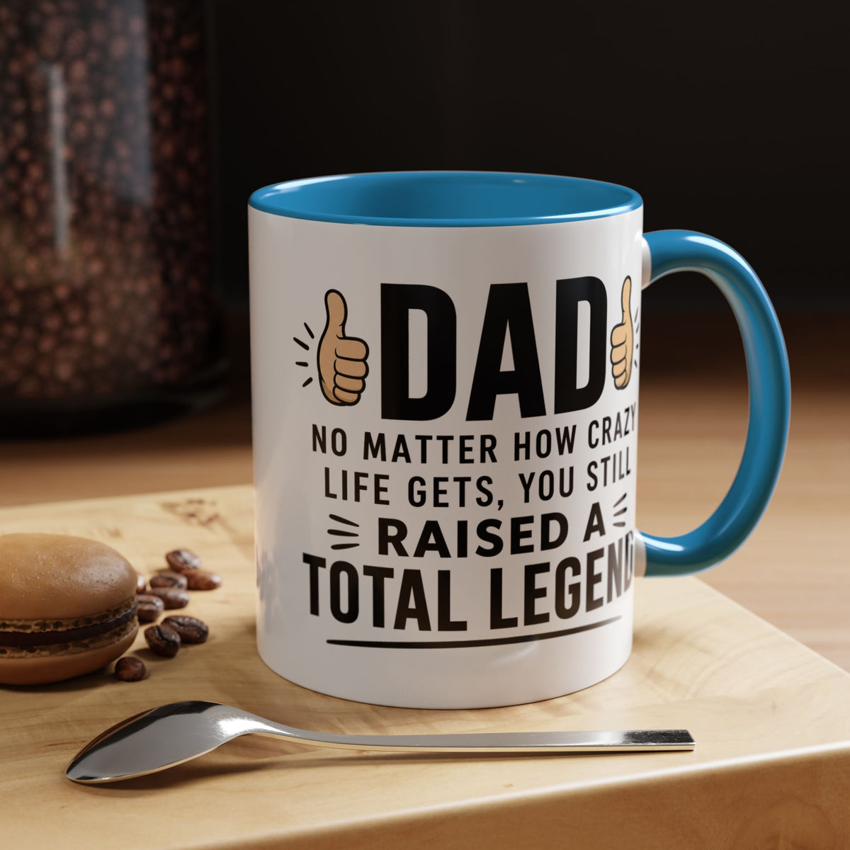 Funny Dad Coffee Mug, Dad Raised a Total Legend Mug, Father's Day Gift for Dad, Cool Dad Coffee Cup, Birthday Gift for Father